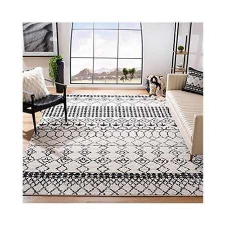 Safavieh Tulum 10 x 10 ft. Square Area Rug Ivory & Black TUL229B-10SQ